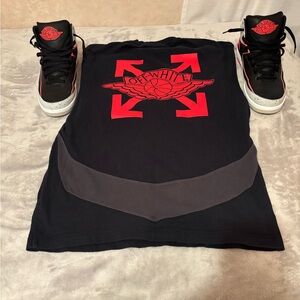 Off-White /Jordan collab Air Jordan 2 shirt size men’s small and sneaker 9